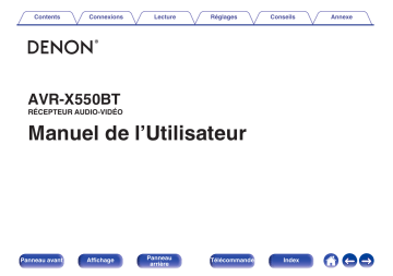 Denon AVR-X550BT Manuel du propriétaire | Fixfr