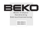 Beko wm 2552 k Manuel du propri&eacute;taire