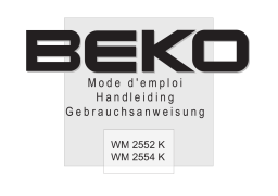 Beko wm 2552 k Manuel du propriétaire