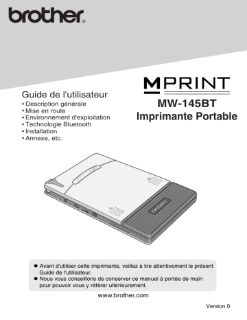 Brother MW-145BT Manuel du propriétaire | Fixfr