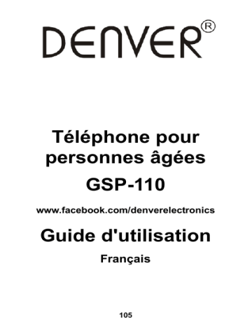 Denver GSP-110 Manuel du propriétaire | Fixfr