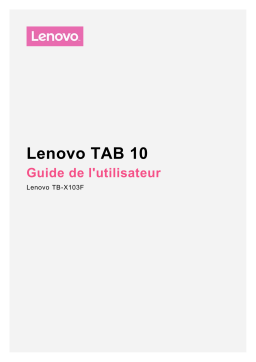 Lenovo TAB 10 - TB-X103F Manuel du propriétaire