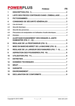 Powerplus POW222 Manuel du propriétaire