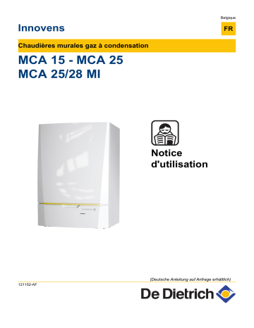 Innovens MCA 15 | De Dietrich Innovens MCA 25 Manuel du propriétaire | Fixfr