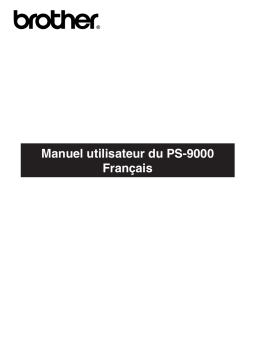 Brother PS-9000 Manuel du propriétaire