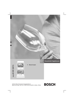 Bosch srs 43m12 eu Manuel du propriétaire