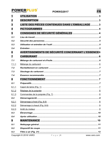 Powerplus POWXG2017 Manuel du propriétaire | Fixfr