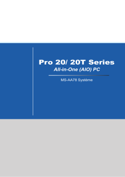 MSI PRO 20 - MS-AA78 Manuel du propriétaire