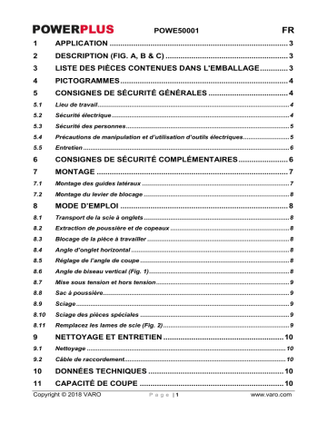 Powerplus POWE50001 Manuel du propriétaire | Fixfr