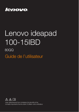 Lenovo ideapad 100-15IBD - 80QQ Manuel du propriétaire