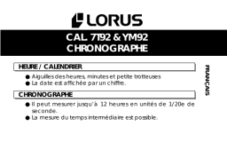 Lorus 7T92 Manuel du propriétaire