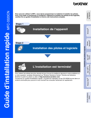 Brother MFC-3320CN Manuel du propriétaire | Fixfr