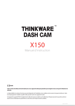 Thinkware X150 Dash Cam Manuel du propriétaire