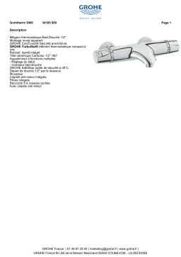 GROHE Grohtherm 3000 Manuel du propriétaire