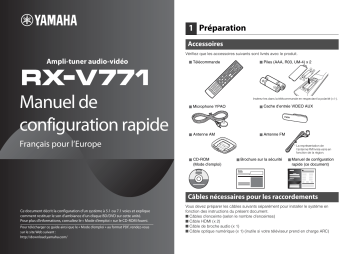 Yamaha RX-V771 Manuel du propriétaire | Fixfr