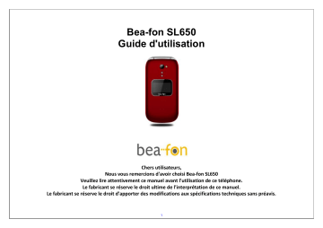 Beafon SL650 Manuel du propriétaire | Fixfr