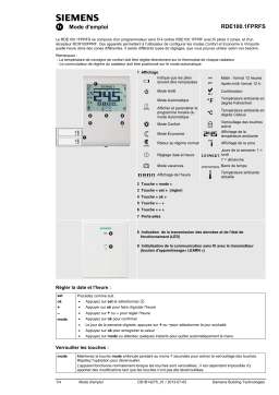 Siemens RDE100.1FPRFS Manuel du propriétaire