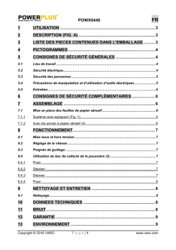 Powerplus POWX0440 Manuel du propriétaire