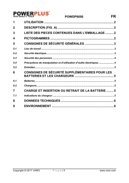 Powerplus POWDP9050 Manuel du propriétaire