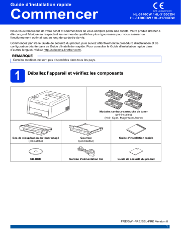 Brother HL-3140CW Manuel du propriétaire | Fixfr