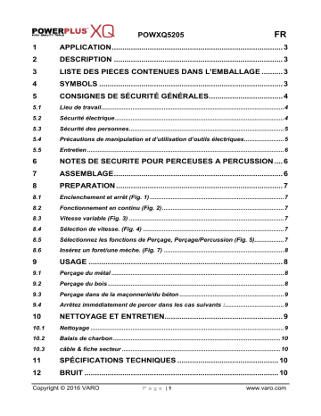 Powerplus pow xq 5205 Manuel du propriétaire | Fixfr