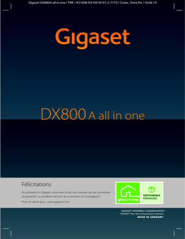 Siemens Gigaset DX800A Manuel du propriétaire | Fixfr