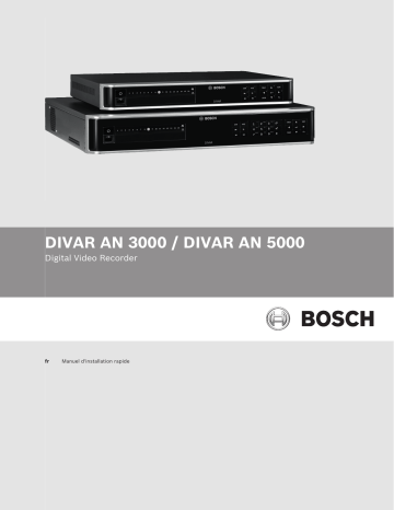 Bosch DIVAR AN 3000 Manuel du propriétaire | Fixfr
