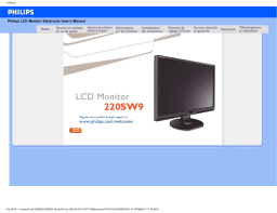 Philips 220sw9fb Manuel du propriétaire