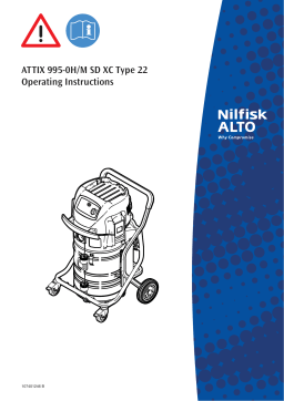 Nilfisk-ALTO ATTIX 995-0H-M SD XC Type 22 Manuel du propriétaire