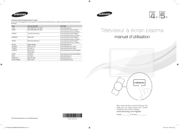 Samsung PS60F5000 Manuel du propriétaire | Fixfr