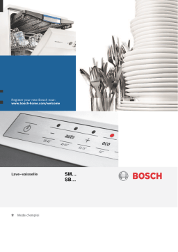 Bosch SMV59M30EU Manuel du propriétaire