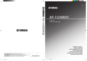 Yamaha RX-V430RDS Manuel du propriétaire | Fixfr