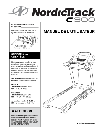 NordicTrack C 300 - NETL12914.0 Manuel du propriétaire | Fixfr