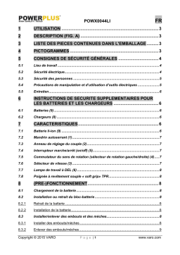 Powerplus POWX0044LI Manuel du propriétaire