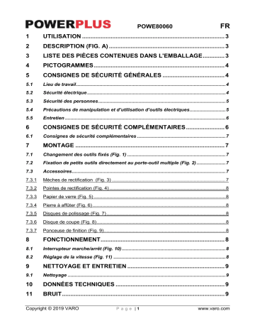 Powerplus POWE80060 Manuel du propriétaire | Fixfr
