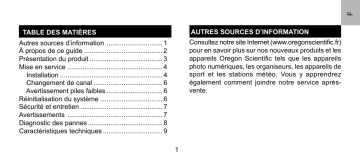 Oregon Scientific THGR228NF Manuel du propriétaire | Fixfr