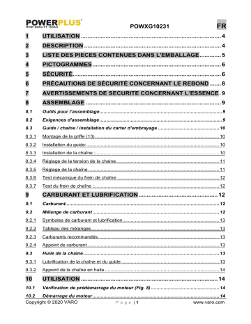 Powerplus POWXG10231 Manuel du propriétaire | Fixfr