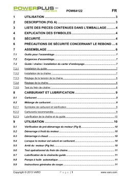 Powerplus POW64122 Manuel du propriétaire