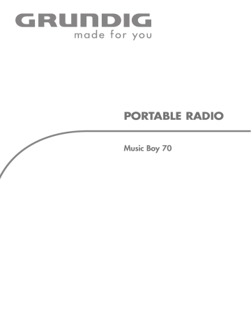 Grundig Music-boy 70 Manuel du propriétaire | Fixfr