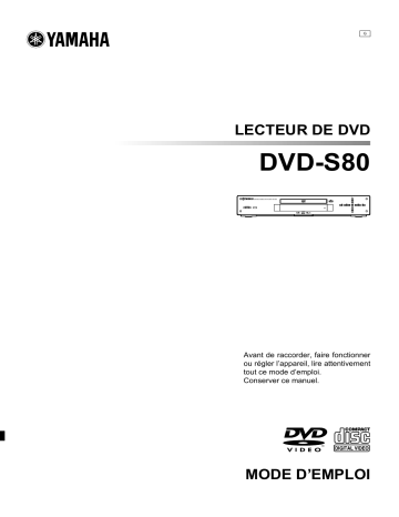 Yamaha dvd s80 Manuel du propriétaire | Fixfr
