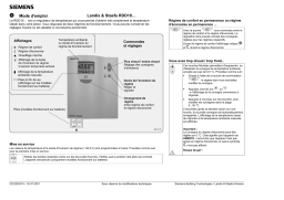 Siemens RDD10 - Landis Staefa  Manuel du propriétaire