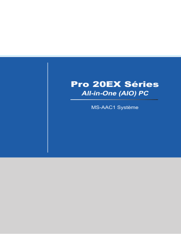 MSI Pro 20EX - MS-AAC1 Manuel du propriétaire | Fixfr