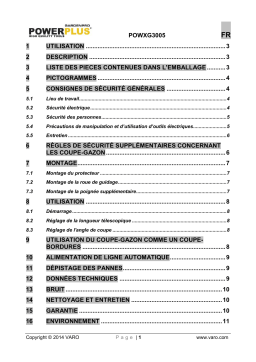 Powerplus POWXG3005 Manuel du propriétaire