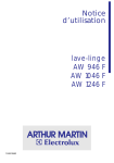 Electrolux-arthur martin aw 1246 f Manuel du propri&eacute;taire