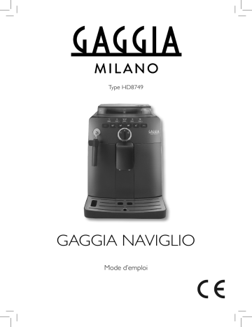 Gaggia Naviglio Manuel du propriétaire | Fixfr