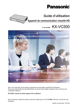 Panasonic KX-VC500 Manuel du propriétaire