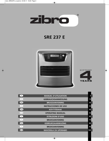 Zibro Kamin SRE237E Manuel du propriétaire | Fixfr