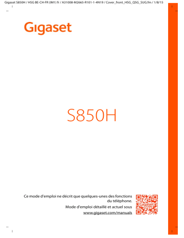 Gigaset S850H Manuel du propriétaire | Fixfr