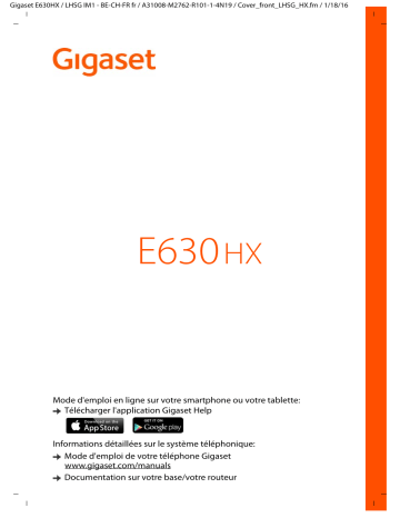 Gigaset E630HX Manuel du propriétaire | Fixfr