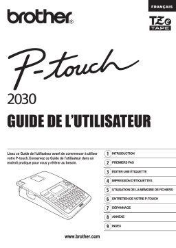 Brother P-touch 2030 Manuel du propriétaire